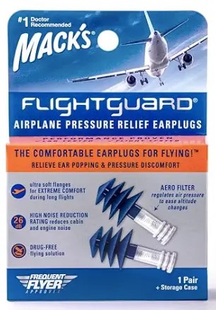 Mack's Flightguard Airplane Pressure Relief Earplugs